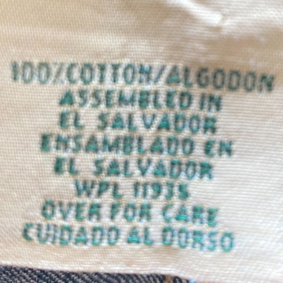 VINTAGE ST JOHNS BAY Skirt Denim Midi Maxi Pockets Front Zip Front Vent Sz M - Picture 5 of 6